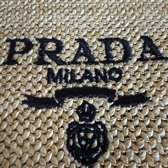 GWP Prada Straw Woven Tote Bag- comes with box! - Picture 3 of 8